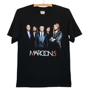 Maroon 5 T-Shirt Tee Unisex Small Black Tour 2007 Preshrunk Graphic Photo Levine
